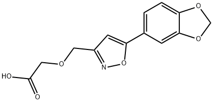 2-{[5-(1,3-二噁茚满-5-基)-1,2-噁唑-3-基]甲氧基}乙酸,1018128-22-7,结构式