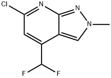 6-chloro-4-(difluoromethyl)-2-methyl-2H-pyrazolo[3,4-b]pyridine Struktur