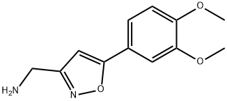 C-[5-(3,4-Dimethoxy-phenyl)-isoxazol-3-yl]-methylamine Structure