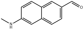 6-formyl-2-(N-methylamino)naphthalene 化学構造式