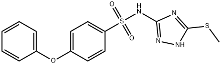 N-[5-(methylsulfanyl)-4H-1,2,4-triazol-3-yl]-4-phenoxybenzene-1-sulfonamide Struktur