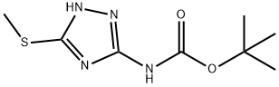 tert-butyl N-[5-(methylsulfanyl)-4H-1,2,4-triazol-3-yl]carbamate 化学構造式