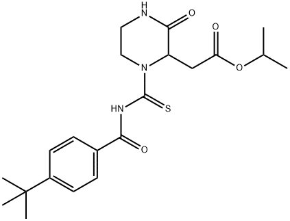 propan-2-yl 2-[1-[(4-tert-butylbenzoyl)carbamothioyl]-3-oxopiperazin-2-yl]acetate|