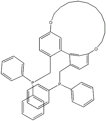 (R)-2,2'-Bis(diphenylphosphinomethyl)-5,5'-(decamethylenedioxy)-1,1'-biphenyl Structure