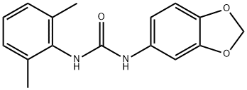 Urea,N-1,3-benzodioxol-5-yl-N'-(2,6-dimethylphenyl)- Structure