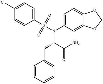 N-1,3-benzodioxol-5-yl-Nalpha-[(4-chlorophenyl)sulfonyl]phenylalaninamide Structure