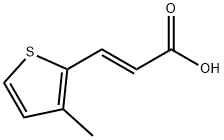 3-(3-methylthiophen-2-yl)prop-2-enoic acid 化学構造式