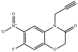 2H-1,4-Benzoxazin-3(4H)-one, 7-fluoro-6-nitro-4-(2-propynyl)- Structure