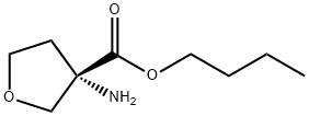 (S)-3-氨基四氢呋喃-3-甲酸丁酯, 1037301-09-9, 结构式