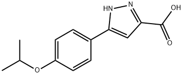 3-(4-isopropoxyphenyl)-1H-pyrazole-5-carboxylic acid Struktur