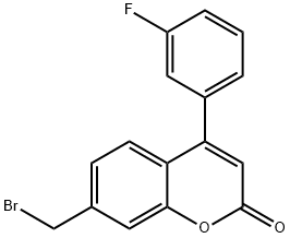 7-(bromomethyl)-4-(3-fluorophenyl)-2H-chromen-2-one Struktur