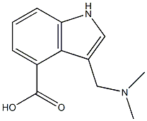 3-((dimethylamino)methyl)-1H-indole-4-carboxylic acid Struktur