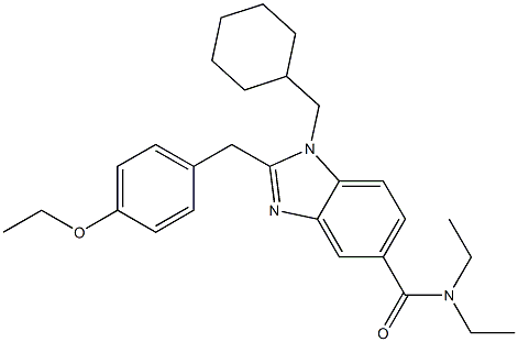 1046140-32-2 1-(cyclohexylmethyl)-2-[(4-ethoxyphenyl)methyl]-N,N-diethylbenzimidazole-5-carboxamide