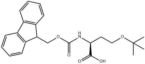 O-(1,1-dimethylethyl)-N-[(9H-fluoren-9-ylmethoxy)carbonyl]-L-Homoserine Structure