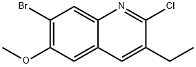 7-Bromo-2-chloro-3-ethyl-6-methoxy-quinoline Structure