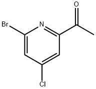 1-(6-BROMO-4-CHLOROPYRIDIN-2-YL)ETHANONE Struktur
