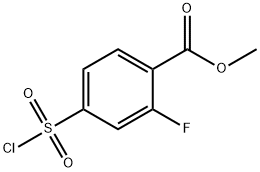 甲基 4-(氯磺酰)-2-氟苯酸盐,1063733-16-3,结构式