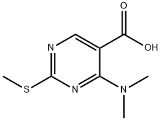 4-(二甲氨基)-2-(甲硫基)嘧啶-5-羧酸, 1065075-76-4, 结构式