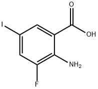 2-氨基-3-氟-5-碘苯甲酸 结构式