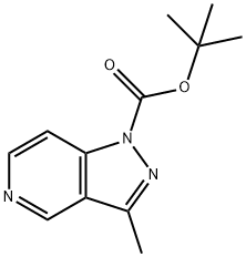 tert-Butyl 3-methyl-1H-pyrazolo[4,3-c]pyridine-1-carboxylate 结构式