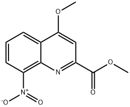 4-Methoxy-8-nitro-quinoline-2-carboxylic acid methyl ester Structure