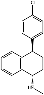 (1S,4R)-4-(4-chlorophenyl)-N-methyl-1,2,3,4-tetrahydronaphthalen-1-amine, 107538-97-6, 结构式
