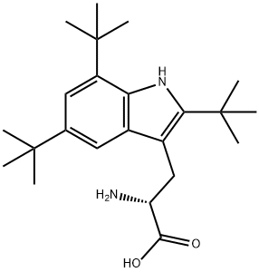 2,5,7-三叔丁基-D-色氨酸 结构式