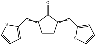 Cyclopentanone, 2,5-bis(2-thienylmethylene)- Structure