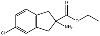 2-氨基-5-氯-2,3-二氢-1H-茚-2-甲酸乙酯 结构式