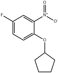 1-(Cyclopentyloxy)-4-fluoro-2-nitrobenzene Struktur