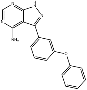 3-(3-phenoxyphenyl)-1H-pyrazolo[3,4-d]pyrimidin-4-amine Struktur