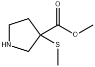 methyl3-(methylthio)pyrrolidine-3-carboxylate Structure