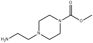 methyl 4-(2-aminoethyl)piperazine-1-carboxylate Struktur