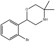 2-(2-bromophenyl)-5,5-dimethylmorpholine Structure