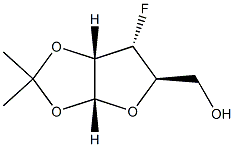 ((3AR,5R,6R,6AS)-6-氟-2,2-二甲基四氢呋喃并[2,3-D][1,3]二氧戊环-5-基)甲醇,1101107-87-2,结构式