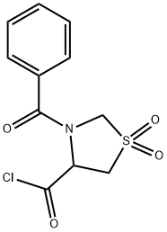 3-benzoyl-1,3-thiazolidine-4-carbonyl chloride 1,1-dioxide Struktur