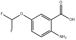 2-氨基-5-(二氟甲氧基)苯甲酸 结构式