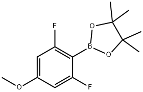2,6-二氟-4-甲氧基苯硼酸频呢醇酯 结构式