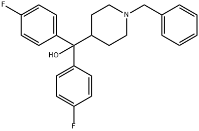 (1-benzylpiperidin-4-yl)bis(4-fluorophenyl)methanol 化学構造式