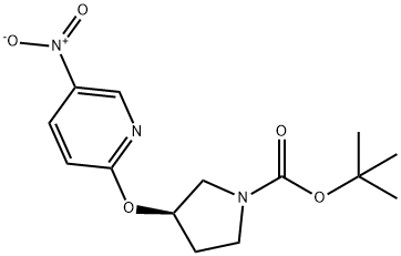 (R)-tert-Butyl 3-(5-nitropyridin-2-yloxy)pyrrolidine-1-carboxylate Struktur