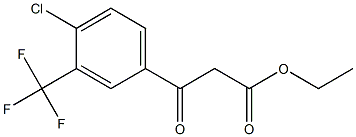 Benzenepropanoic acid, 4-chloro-b-oxo-3-(trifluoromethyl)-, ethyl ester Struktur