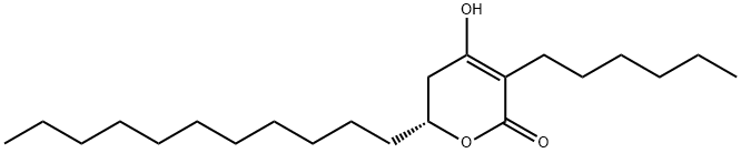 (2R)-5-己基-4-羟基-2-十一烷-2,3-二氢吡喃-6-酮,112764-00-8,结构式