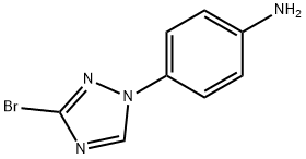 4-(3-溴-1H-1,2,4-三唑-1-基)苯胺 结构式