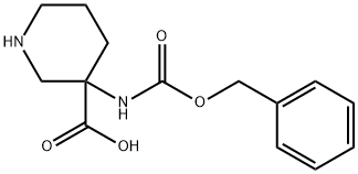 3-CBZ-AMINO-PIPERIDINE-3-CARBOXYLIC ACID,1131595-02-2,结构式