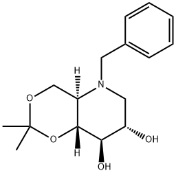 (4aR,7S,8R,8aR)-5-benzyl-2,2-dimethylhexahydro-4H-[1,3]dioxino[5,4-b]pyridine-7,8-diol Structure