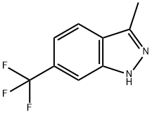 3-Methyl-6-(trifluoromethyl)-1H-indazole 化学構造式