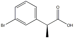 (S)-2-(3-bromophenyl)-propionic acid Struktur