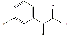 (S)-2-(3-bromophenyl)-propionic acid 化学構造式