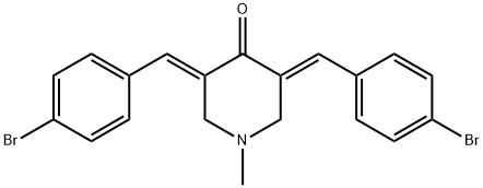 3,5-bis[(E)-4-bromobenzylidene]-1-methyltetrahydropyridin-4(1H)-one Structure