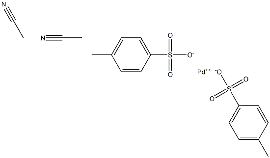 Bis(acetonitrile)palladium(II) p-toluenesulfonate Struktur
